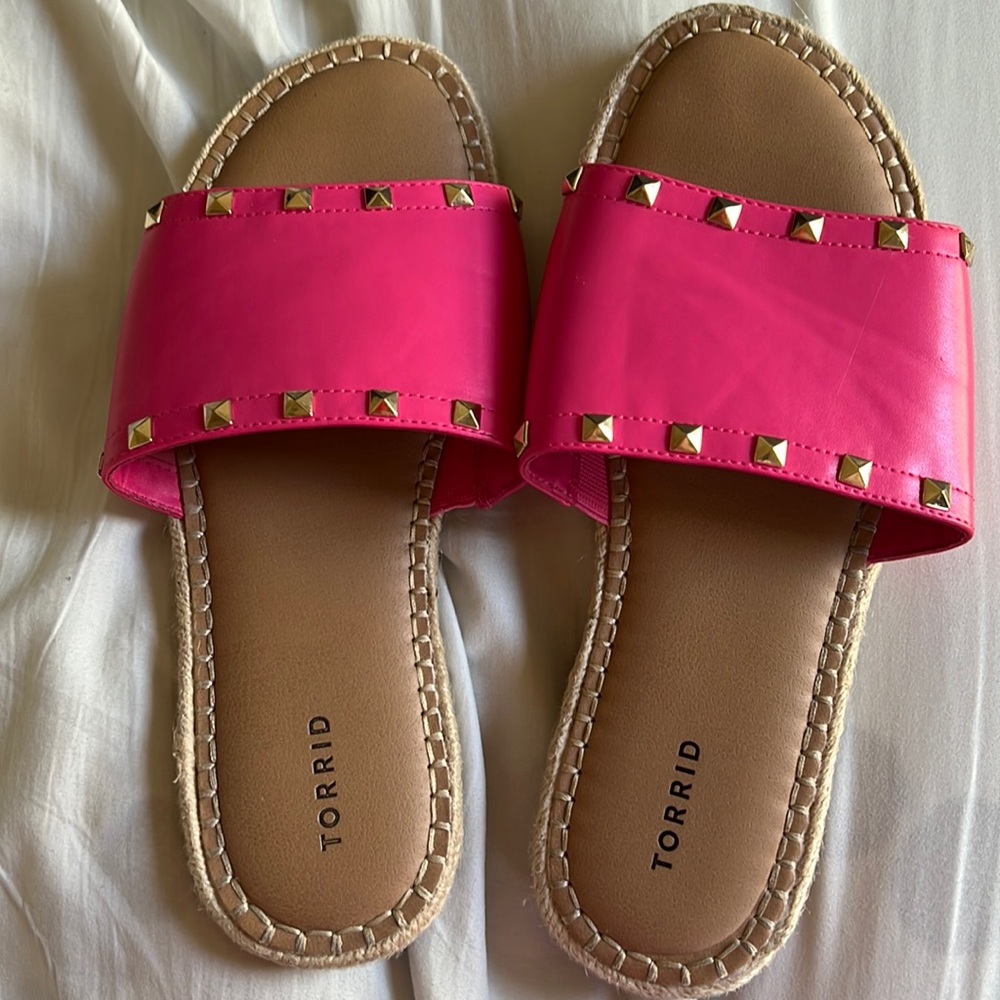 Hot pink sandals